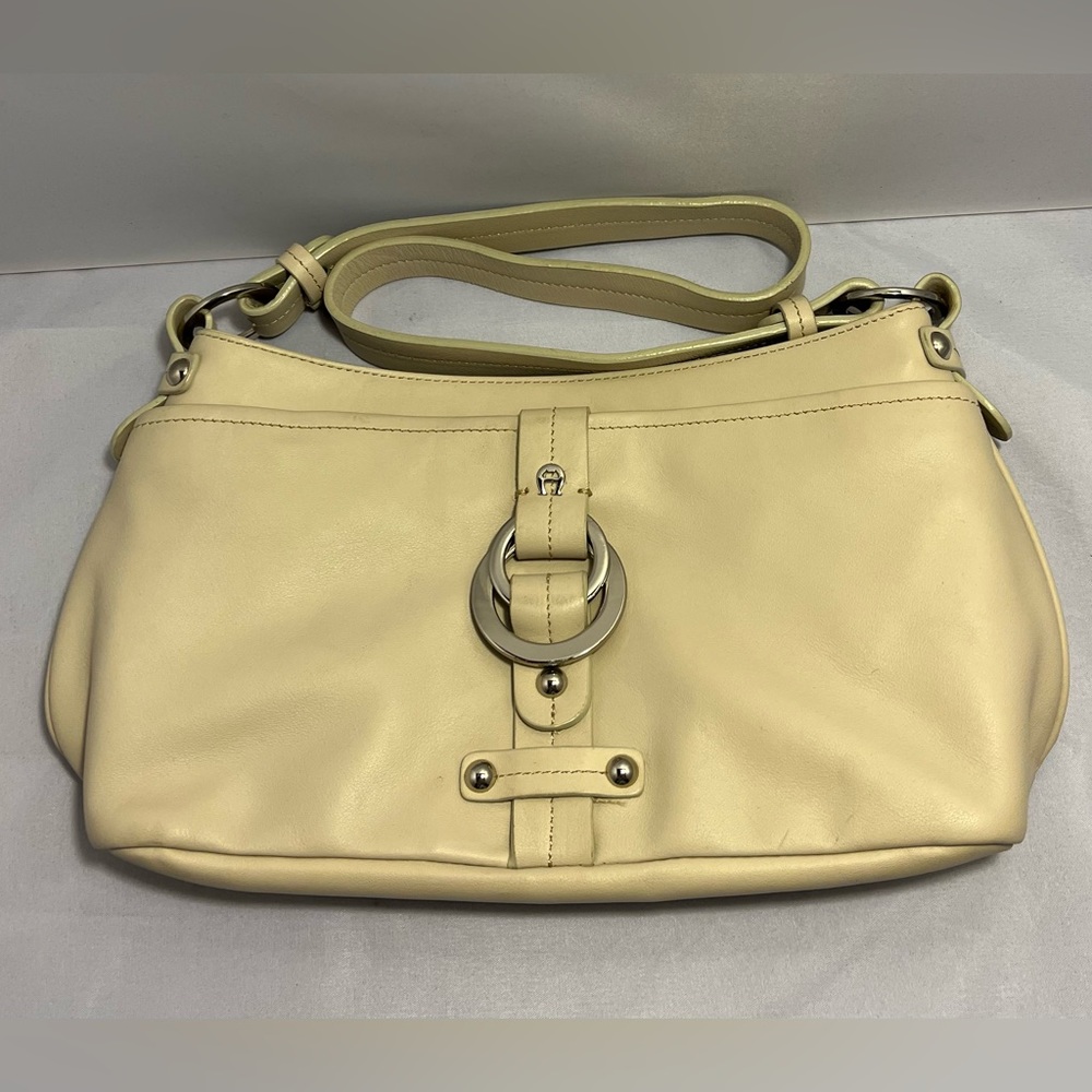 Vintage Etienne Aigner Taupe Leather Purse Shoulder Bag